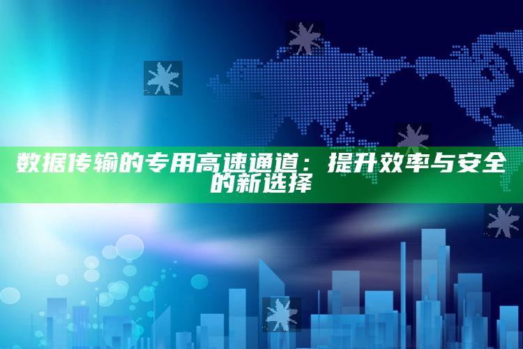 数据传输的专用高速通道：提升效率与安全的新选择_行动计划快速执行-热搜版v87.30.80.49