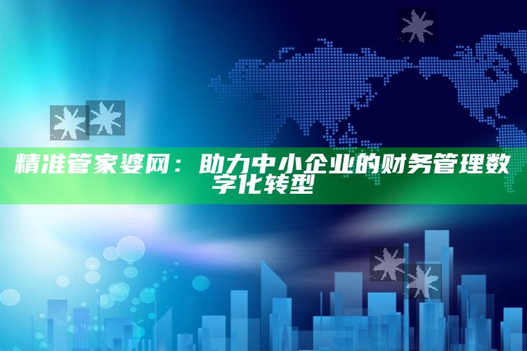 精准管家婆网：助力中小企业的财务管理数字化转型_操作步骤全面展开-手机版v41.50.47.24